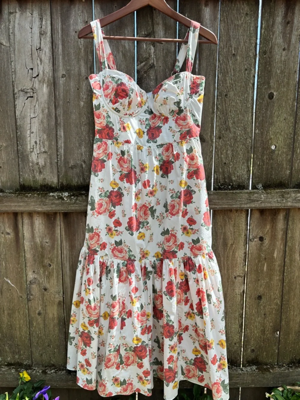 House of CB Elia Italian Rose Print Midi Dress - Picture 2 of 7